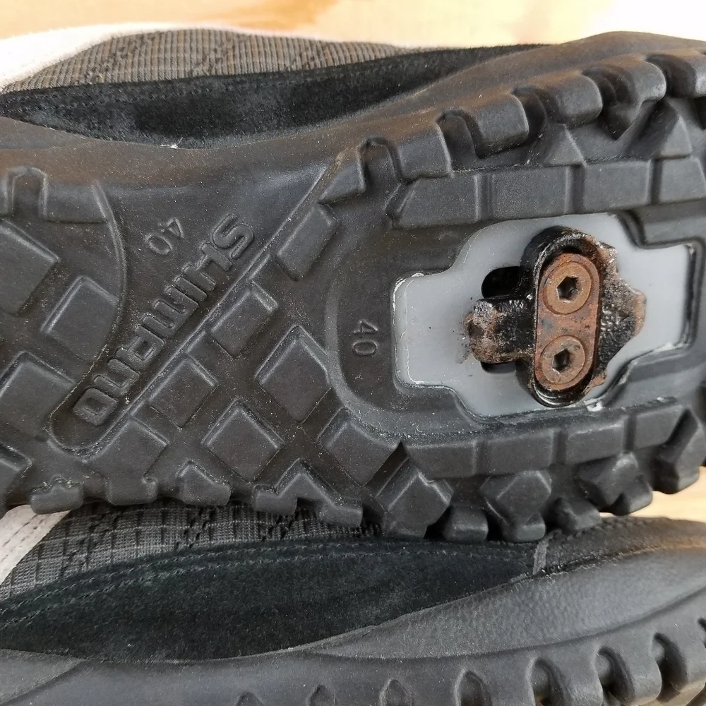 Shimano Khaki Charcoal 2 Bolt SPD Cycling Shoes SH-M034 Lace-up Size 40 EU